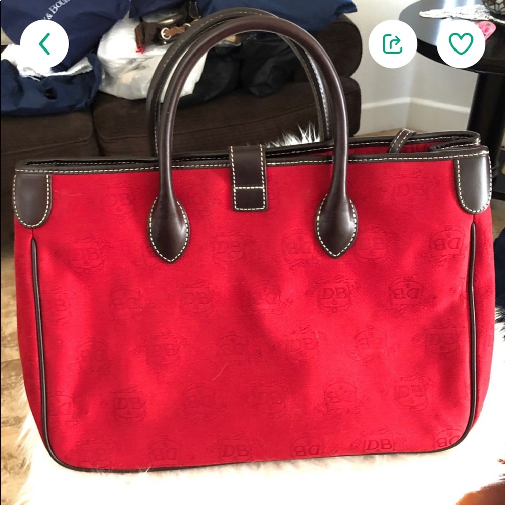 Dooney and Bourke red purse with accessories